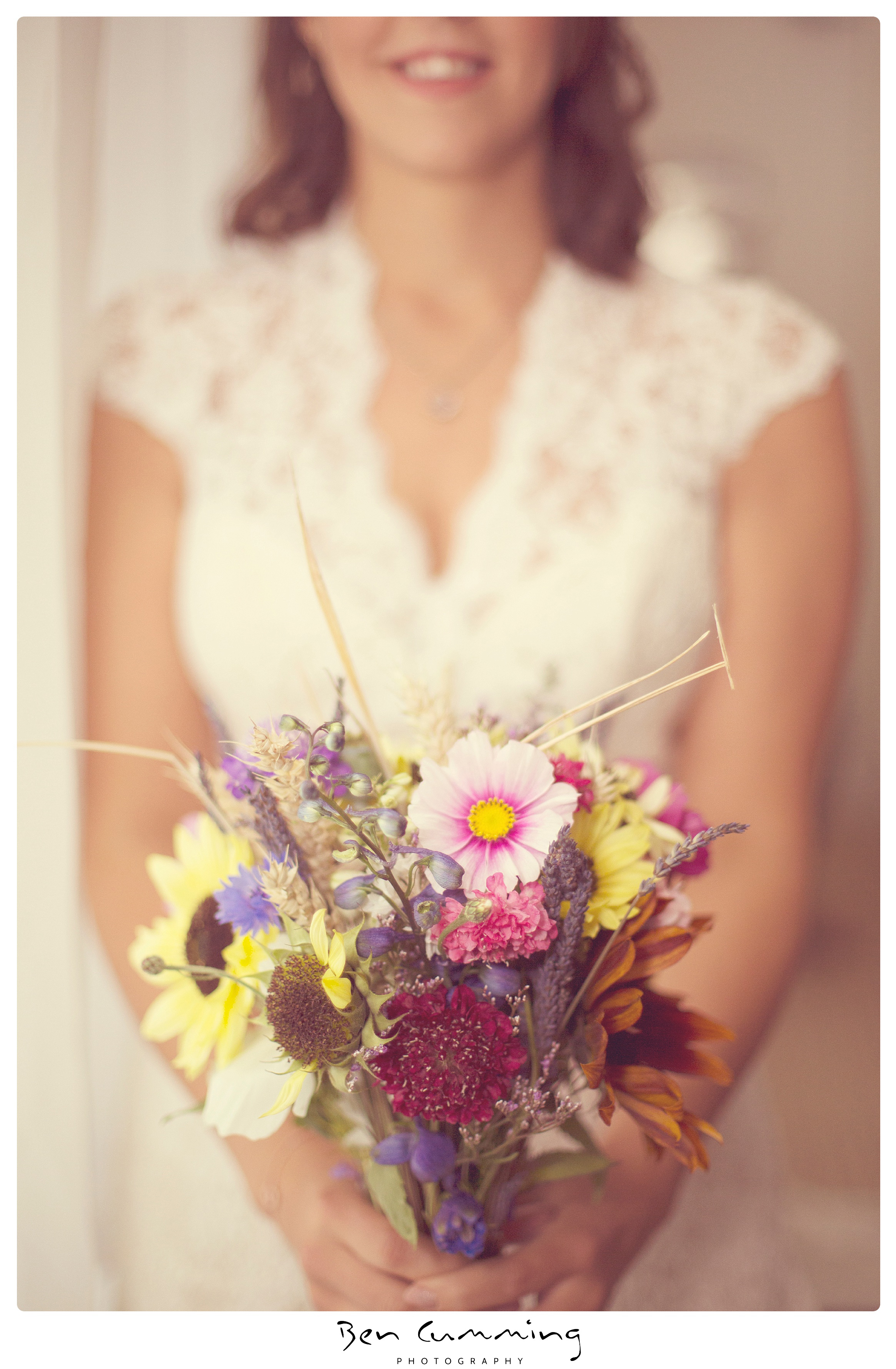 Bride with Wedding Flowers