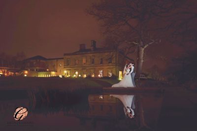Oulton Hall at Night West Yorkshire Wedding Photography by Ben Cumming Photography