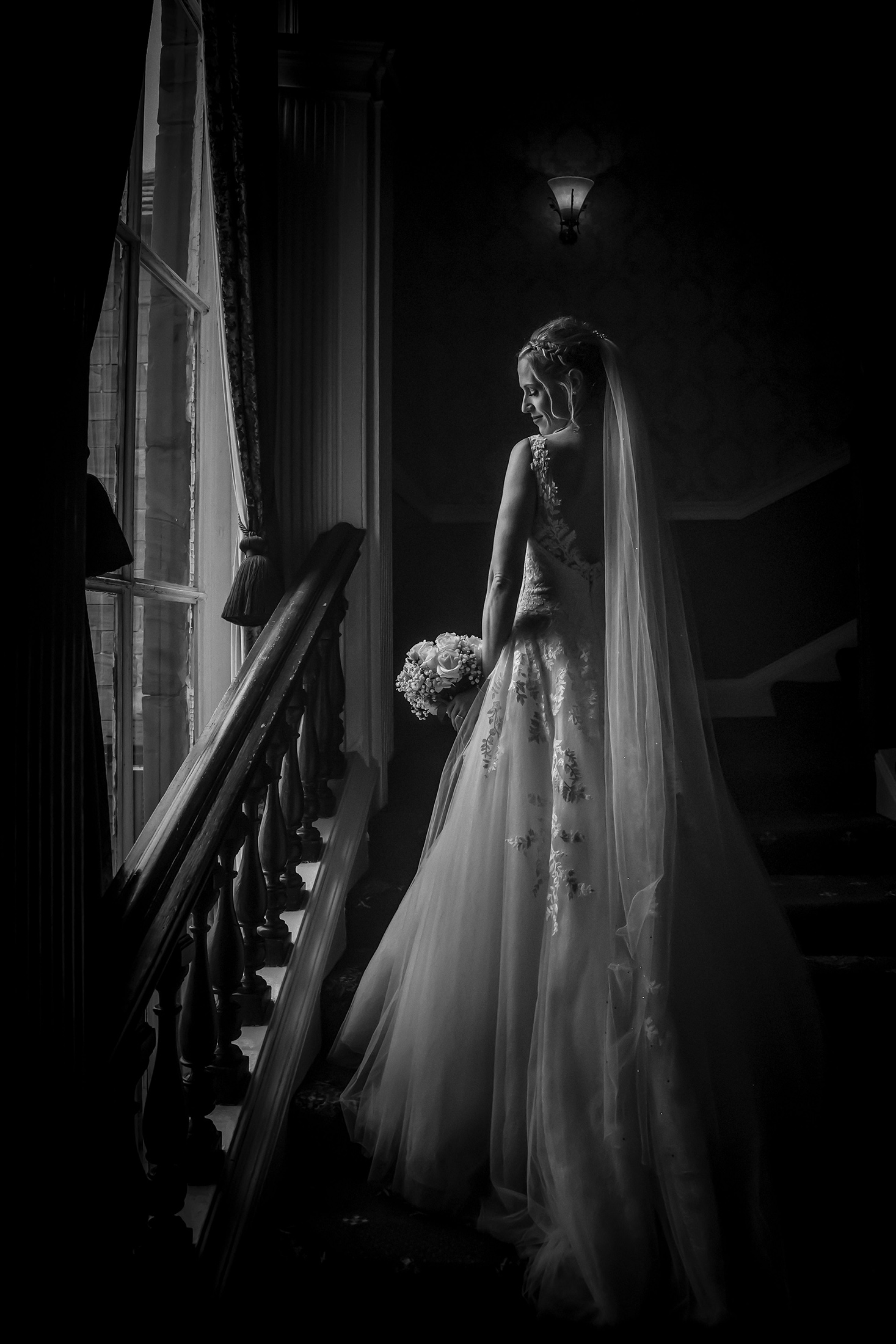Bride on the Staircase at Waterton